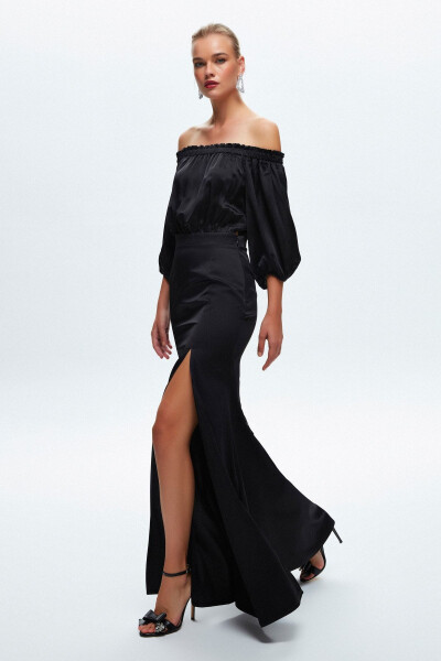 Night Zoom Off The Shoulder Uzun Elbise-001 - 3