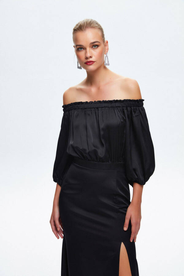 Night Zoom Off The Shoulder Uzun Elbise-001 - 4
