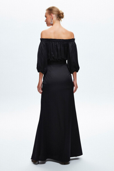 Night Zoom Off The Shoulder Uzun Elbise-001 - 5