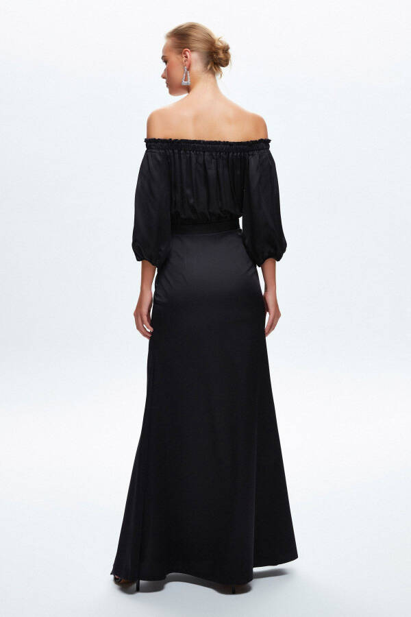 Night Zoom Off The Shoulder Uzun Elbise-001 - 5