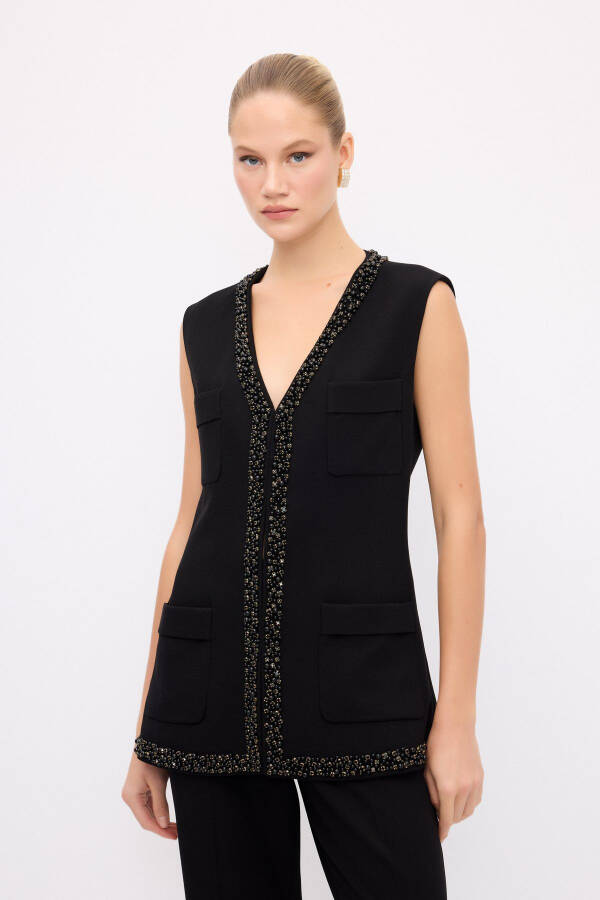 Night Zoom Striped Detail Vest - 1