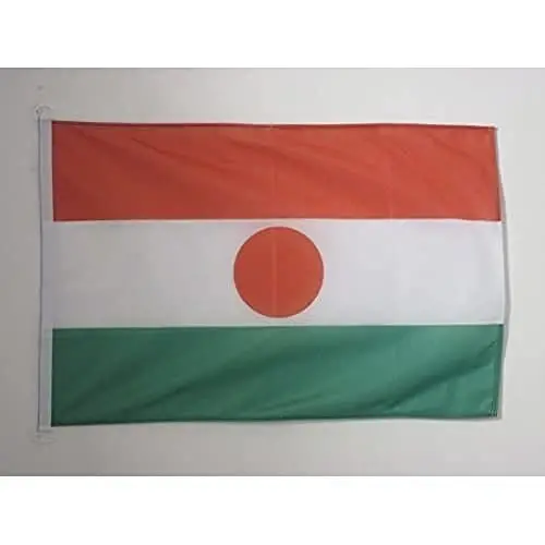 Niger NAUTICAL Flag 18'' x 12'' - Nigerian flags 30 x 45 cm. - Banner 12x18 in for boat - AZ FLAG 