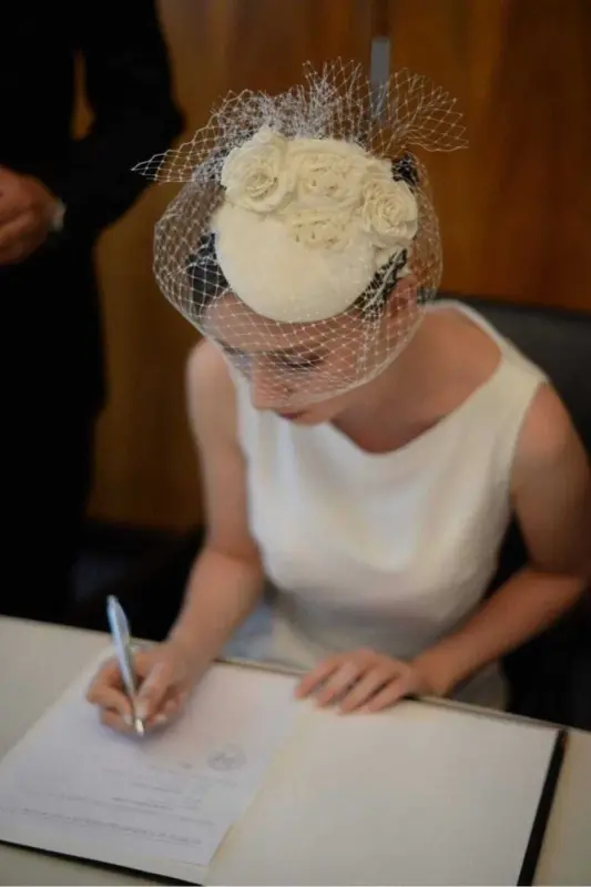 Nikah Aksesuar,nikah Kepi Vualet,nikah Şapkası,nikah Kep,gelin Şapkası,vualet, Tüllü Gelin Tokalı - BBA NEW TREND