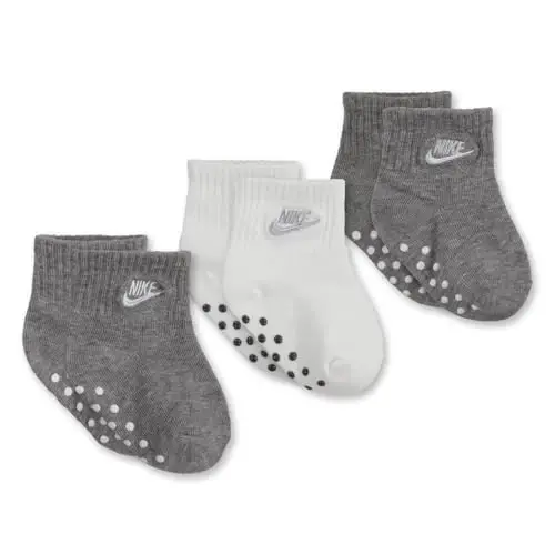 Nike Baby Girls' Ankle Gripper Socks (3 Pairs) 
