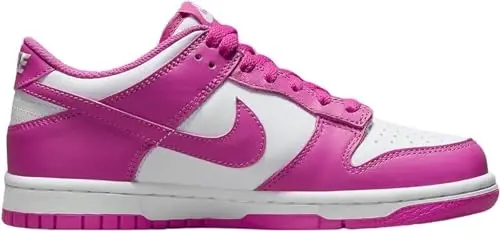 Nike Dunk Low Pre School White/Active Fuchsia FJ0705-100 1Y - NIKE (1)