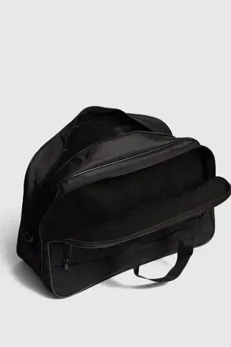 Nil-01 Unısex Havlu Kumaş Hostes Valiz Seyahat Tatil Spor Hastane Çok Gözlü El Ve Omuz Çantası Kabin-SİYAH - 5