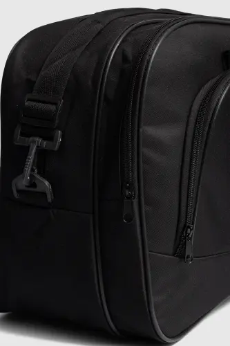 Nil-01 Unısex Havlu Kumaş Hostes Valiz Seyahat Tatil Spor Hastane Çok Gözlü El Ve Omuz Çantası Kabin-SİYAH - 4