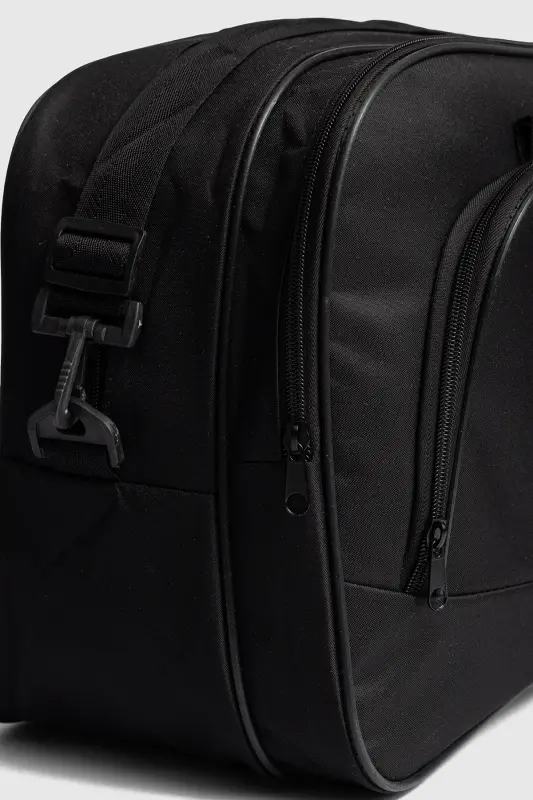 Nil-01 Unısex Havlu Kumaş Hostes Valiz Seyahat Tatil Spor Hastane Çok Gözlü El Ve Omuz Çantası Kabin-SİYAH - 4