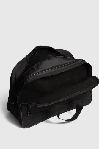 Nil-01 Unısex Havlu Kumaş Hostes Valiz Seyahat Tatil Spor Hastane Çok Gözlü El Ve Omuz Çantası Kabin-SİYAH - 5