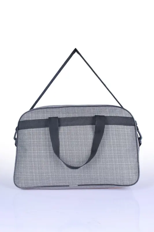 Nil-01 Unısex Havlu Kumaş Hostes Valiz Seyahat Tatil Spor Hastane Çok Gözlü El Ve Omuz Çantası Kabin-A.GRİ - 3