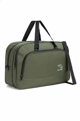 Nil-01 Unısex Havlu Kumaş Hostes Valiz Seyahat Tatil Spor Hastane Çok Gözlü El Ve Omuz Çantası Kabin-YEŞİL 