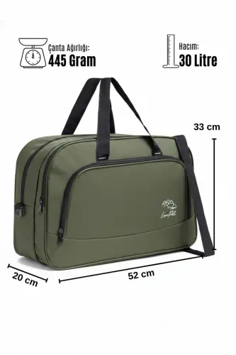 Nil-01 Unısex Havlu Kumaş Hostes Valiz Seyahat Tatil Spor Hastane Çok Gözlü El Ve Omuz Çantası Kabin-YEŞİL - 5