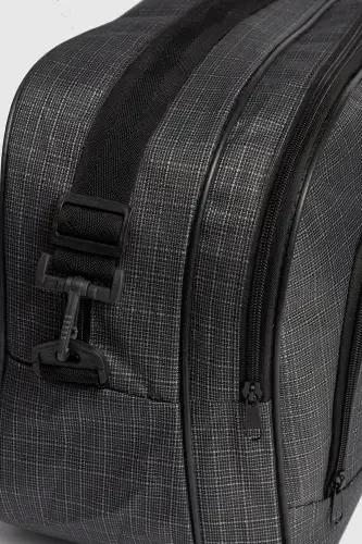 Nil-01 Unisex Terry Cloth Hostess Suitcase Travel Holiday Sports Hospital Multi-Compartment Hand and Shoulder Bag Cabin-SMOKE - 4