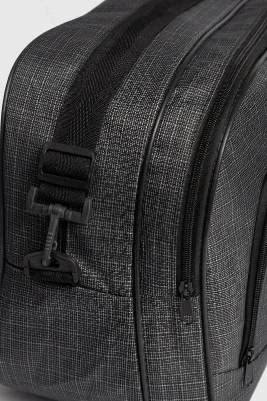 Nil-01 Unisex Terry Cloth Hostess Suitcase Travel Holiday Sports Hospital Multi-Compartment Hand and Shoulder Bag Cabin-SMOKE - 4