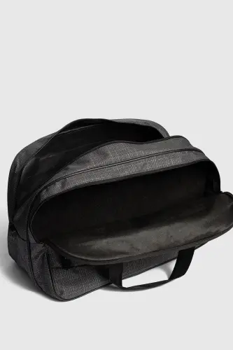 Nil-01 Unisex Terry Cloth Hostess Suitcase Travel Holiday Sports Hospital Multi-Compartment Hand and Shoulder Bag Cabin-SMOKE - 6