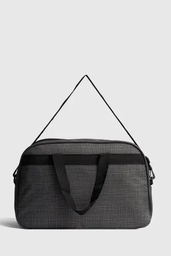Nil-01 Unisex Terry Cloth Hostess Suitcase Travel Holiday Sports Hospital Multi-Compartment Hand and Shoulder Bag Cabin-SMOKE 