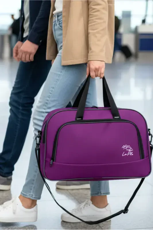 Nil-01 Unisex Towel Fabric Hostess Suitcase Travel Vacation Sport Hospital Multi-Pocket Hand And Shoulder Bag Cabin - 2