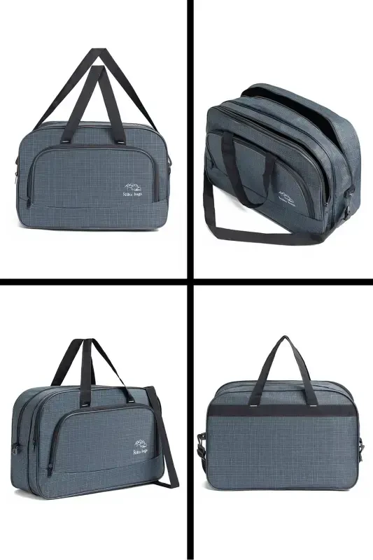 Nil-01 Unisex Towel Fabric Hostess Suitcase Travel Vacation Sport Hospital Multi-Pocket Hand And Shoulder Bag Cabin - 2