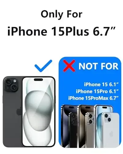 NINDOO for iPhone 15 Plus Case,[Full Camera Protection] with 2X Screen Protectors,Matte Protective and Non-Slip Slim Shockproof Men Women Phone Cover(Green) - 5