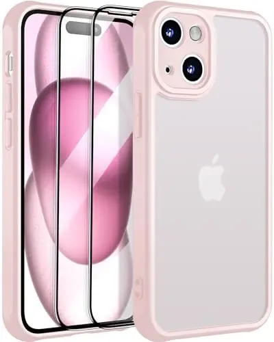 NINDOO for iPhone 15 Plus Case Pink for Women and Girly,Slim Phone Case for i Phone 15 Plus with Screen Protector,Protector Funda para Cover for i Phone 15 Plus iohone 15plus Protective.(Pink) - 1