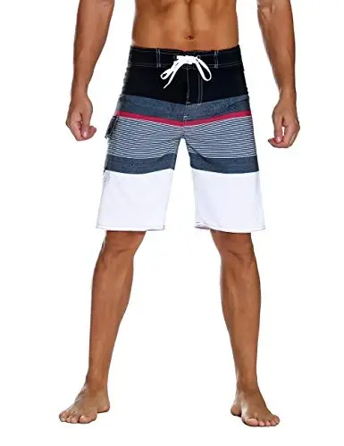 ninovino Men's Sportwear Swim Trunks Quick Dry Board Shorts with Lining - 1
