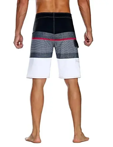 ninovino Men's Sportwear Swim Trunks Quick Dry Board Shorts with Lining - 2