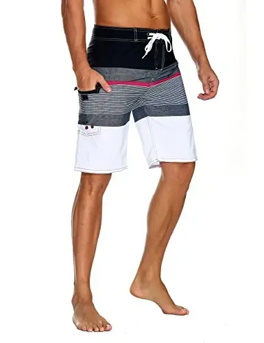 ninovino Men's Sportwear Swim Trunks Quick Dry Board Shorts with Lining - 3