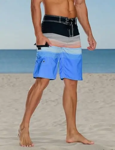 ninovino Men's Sportwear Swim Trunks Quick Dry Board Shorts with Lining - 4
