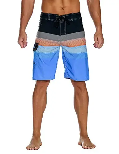 ninovino Men's Sportwear Swim Trunks Quick Dry Board Shorts with Lining 