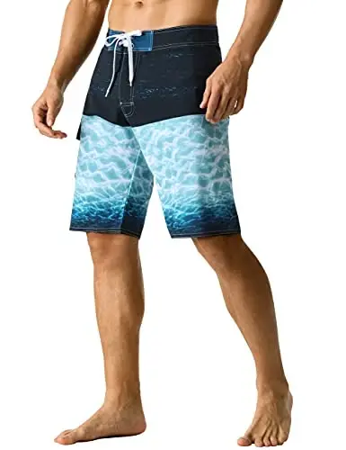 ninovino Men's Sportwear Swim Trunks Quick Dry Board Shorts with Lining - 3