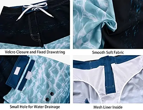 ninovino Men's Sportwear Swim Trunks Quick Dry Board Shorts with Lining - 5