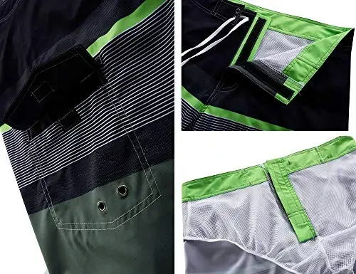 ninovino Men's Sportwear Swim Trunks Quick Dry Board Shorts with Lining - 4