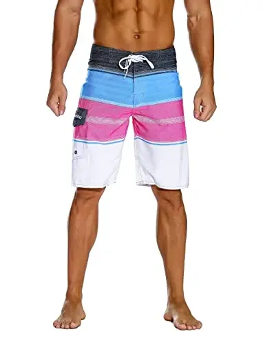 ninovino Men's Sportwear Swim Trunks Quick Dry Board Shorts with Lining 