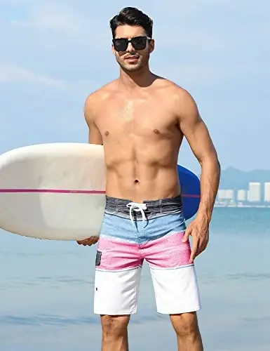 ninovino Men's Sportwear Swim Trunks Quick Dry Board Shorts with Lining - 4