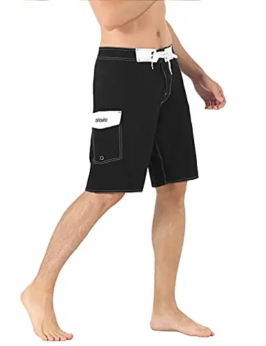 ninovino Men's Sportwear Swim Trunks Quick Dry Board Shorts with Lining - 2