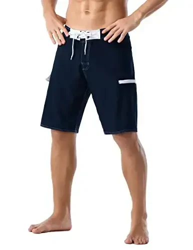 ninovino Men's Sportwear Swim Trunks Quick Dry Board Shorts with Lining - NINOVINO (1)
