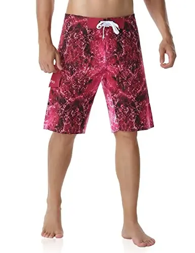 ninovino Men's Sportwear Swim Trunks Quick Dry Board Shorts with Lining 