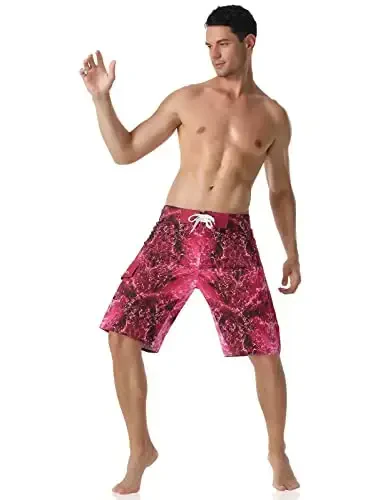 ninovino Men's Sportwear Swim Trunks Quick Dry Board Shorts with Lining - 5