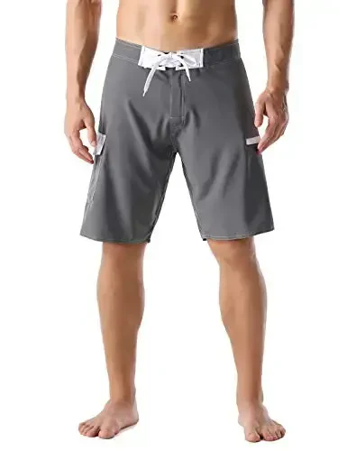 ninovino Men's Sportwear Swim Trunks Quick Dry Board Shorts with Lining - NINOVINO