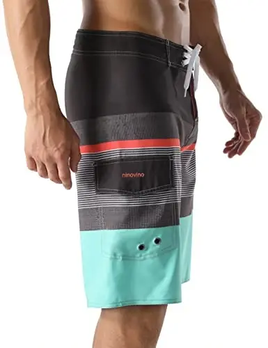 ninovino Men's Sportwear Swim Trunks Quick Dry Board Shorts with Lining - 3