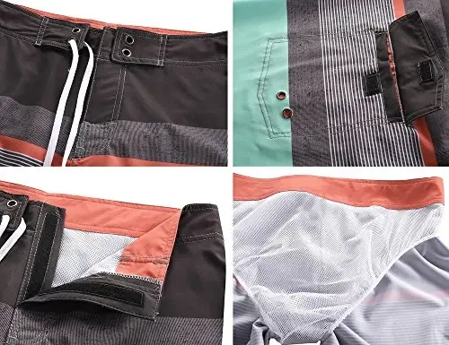 ninovino Men's Sportwear Swim Trunks Quick Dry Board Shorts with Lining - 5
