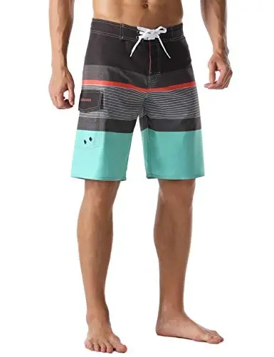 ninovino Men's Sportwear Swim Trunks Quick Dry Board Shorts with Lining - 1
