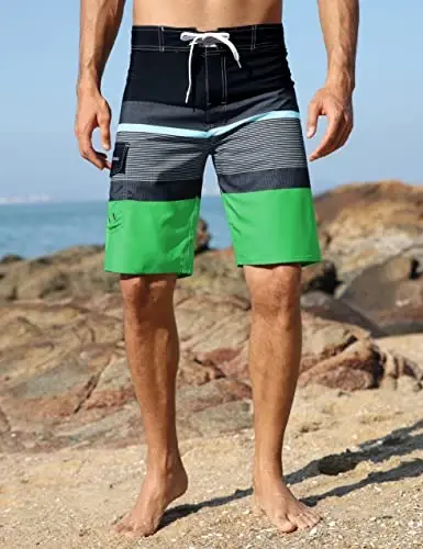 ninovino Men's Sportwear Swim Trunks Quick Dry Board Shorts with Lining - NINOVINO (1)