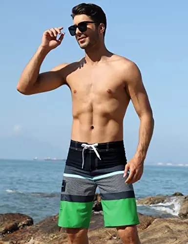 ninovino Men's Sportwear Swim Trunks Quick Dry Board Shorts with Lining - 5