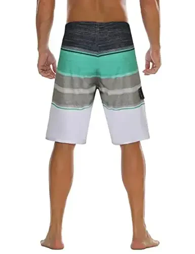 ninovino Men's Sportwear Swim Trunks Quick Dry Board Shorts with Lining - 2