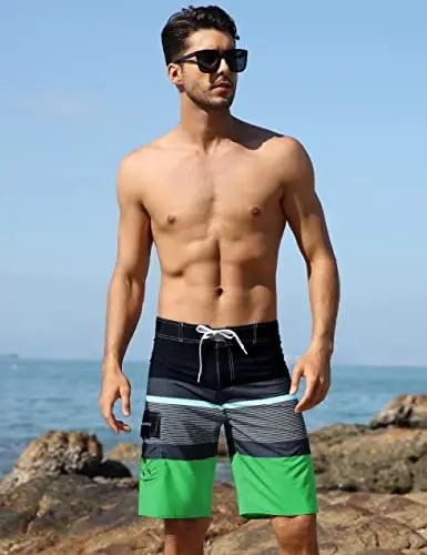 ninovino Men's Sportwear Swim Trunks Quick Dry Board Shorts with Lining - 6