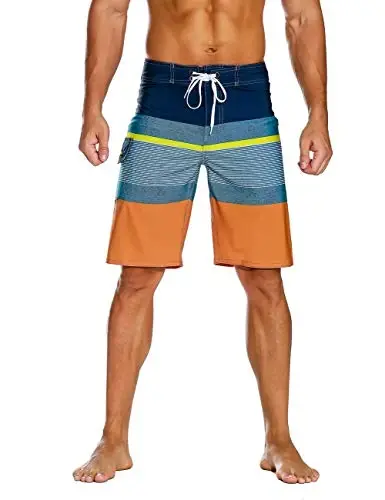 ninovino Men's Sportwear Swim Trunks Quick Dry Board Shorts with Lining 