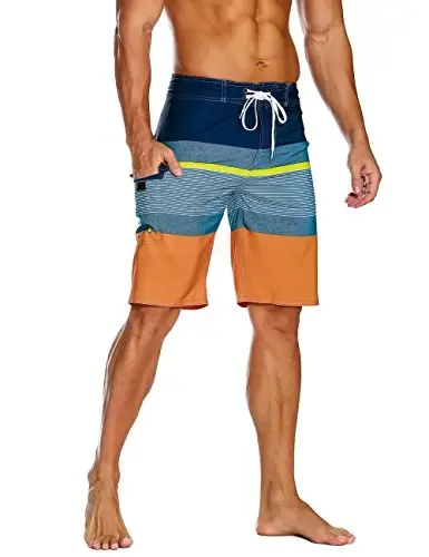 ninovino Men's Sportwear Swim Trunks Quick Dry Board Shorts with Lining - NINOVINO (1)