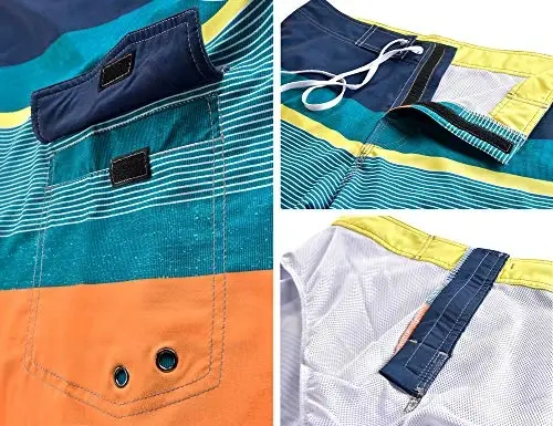 ninovino Men's Sportwear Swim Trunks Quick Dry Board Shorts with Lining - 5