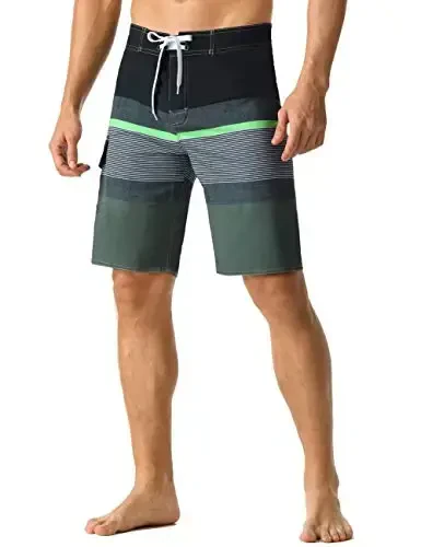 ninovino Men's Sportwear Swim Trunks Quick Dry Board Shorts with Lining - 3